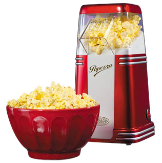 Retro Popcornmaskin Röd/Vit